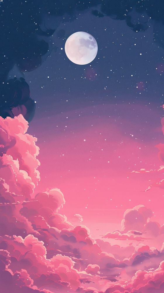 Wallpaper of pink sky astronomy outdoors nature.