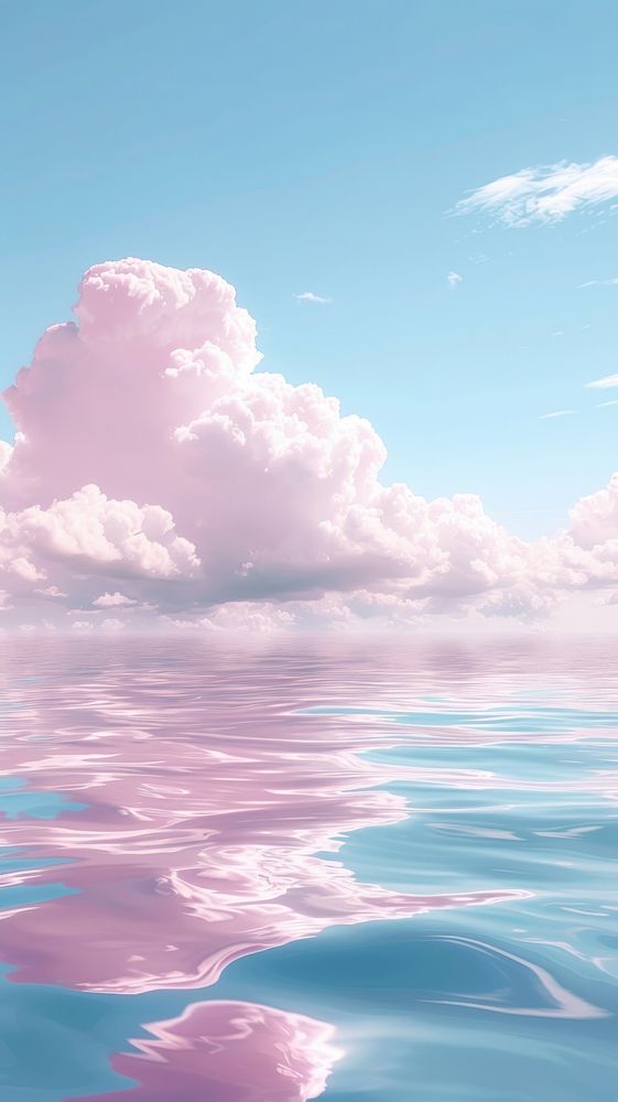 Water with cloud wallpaper outdoors scenery horizon.