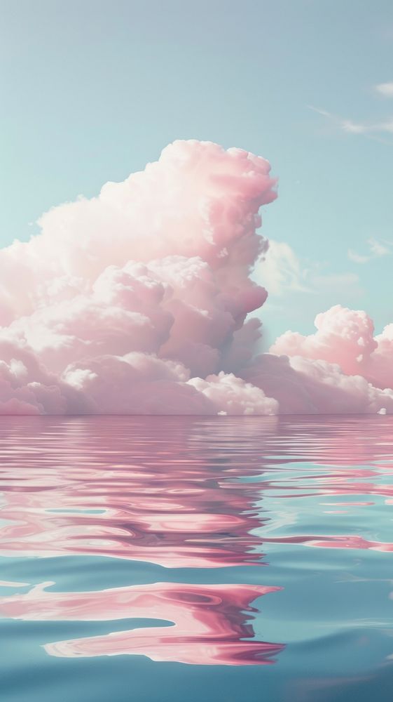 Water with cloud wallpaper outdoors cumulus weather.