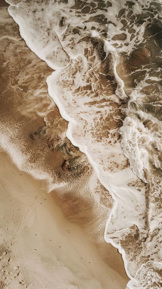 Sand beach wallpaper aerial view shoreline outdoors.