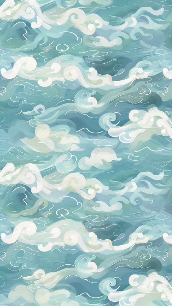 Sea wave pattern painting outdoors nature.