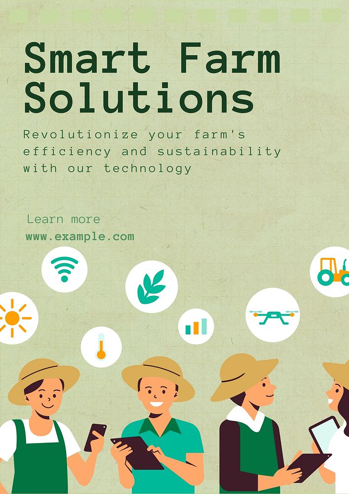 Smart farming  poster template