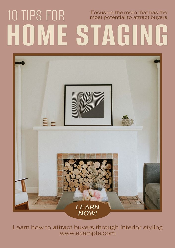 Home staging poster template