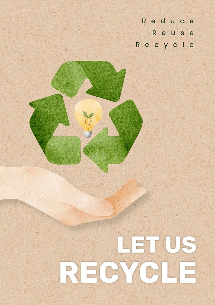 Recycle poster template