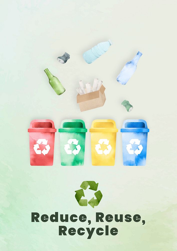 Reduce reuse recycle poster template
