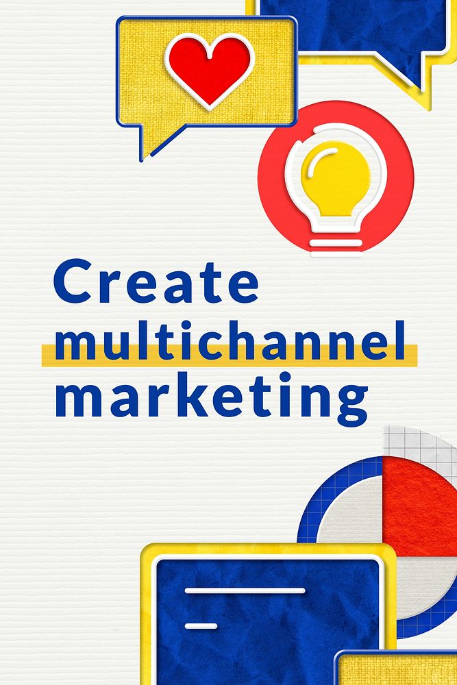 Multi-channel marketing pinterest pin template, editable e-commerce business