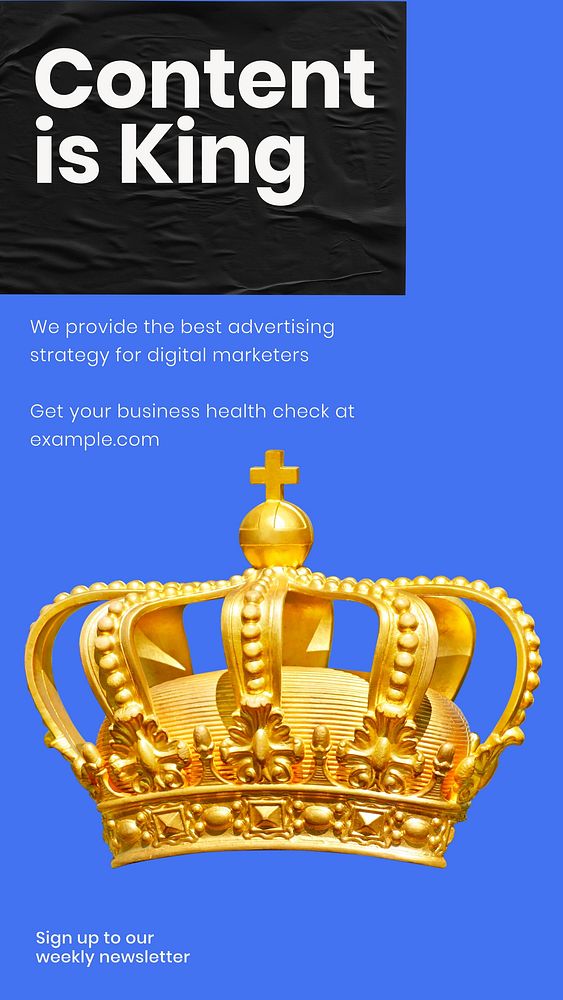 Content is king Instagram story template