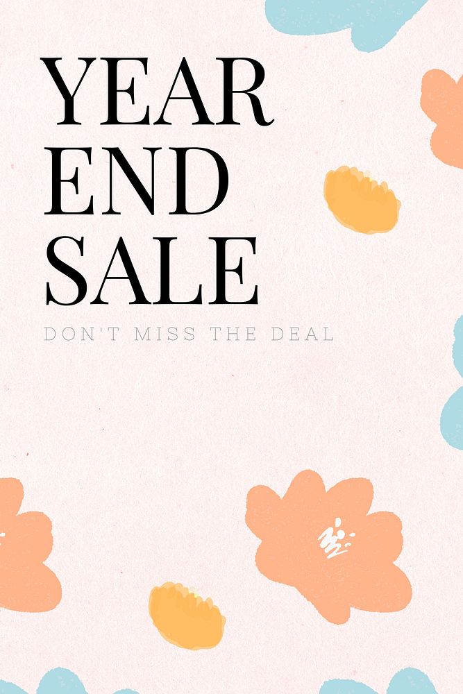 Sales deal Pinterest pin template, editable floral design