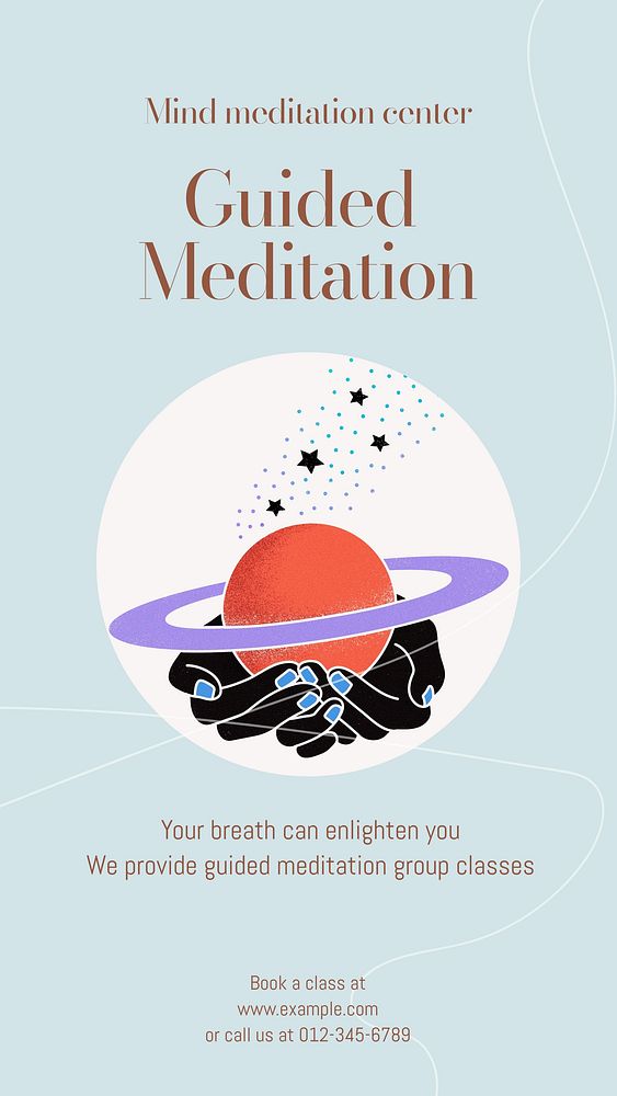 Guided meditation Instagram story template