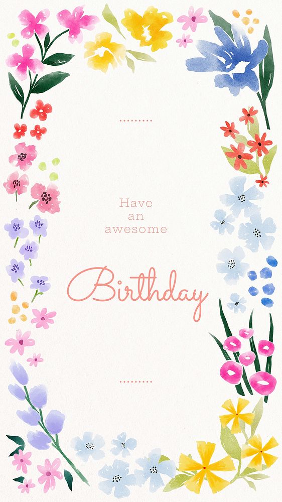 Birthday wish Instagram story template