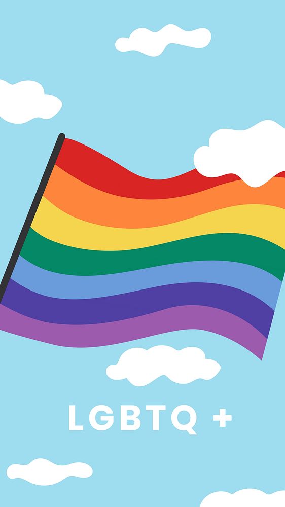 LGBTQ+ flag Instagram story template