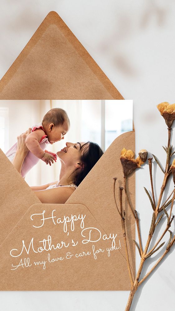 Mother's day Facebook story template floral design