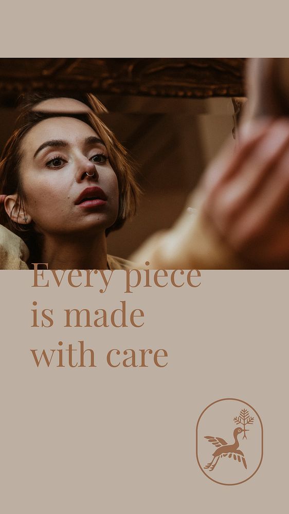 Ethical fashion Instagram story template, editable branding