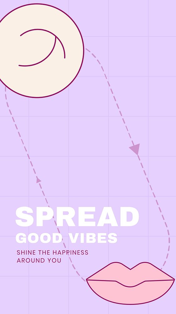 Spread good vibes quote template, mental health social media story