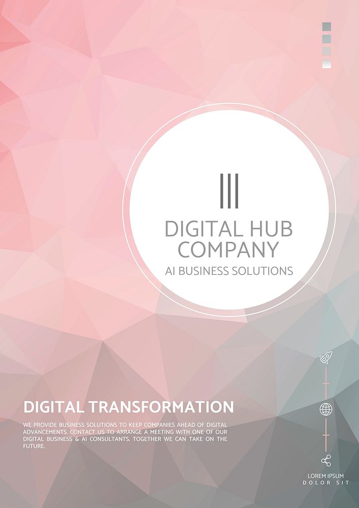 Digital business poster template