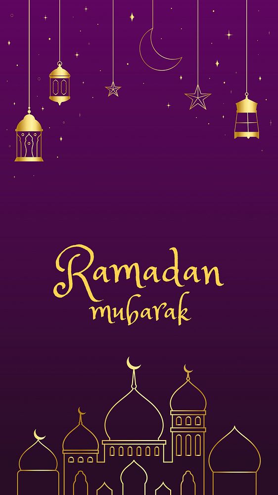 Ramadan mubarak Instagram story template for social media