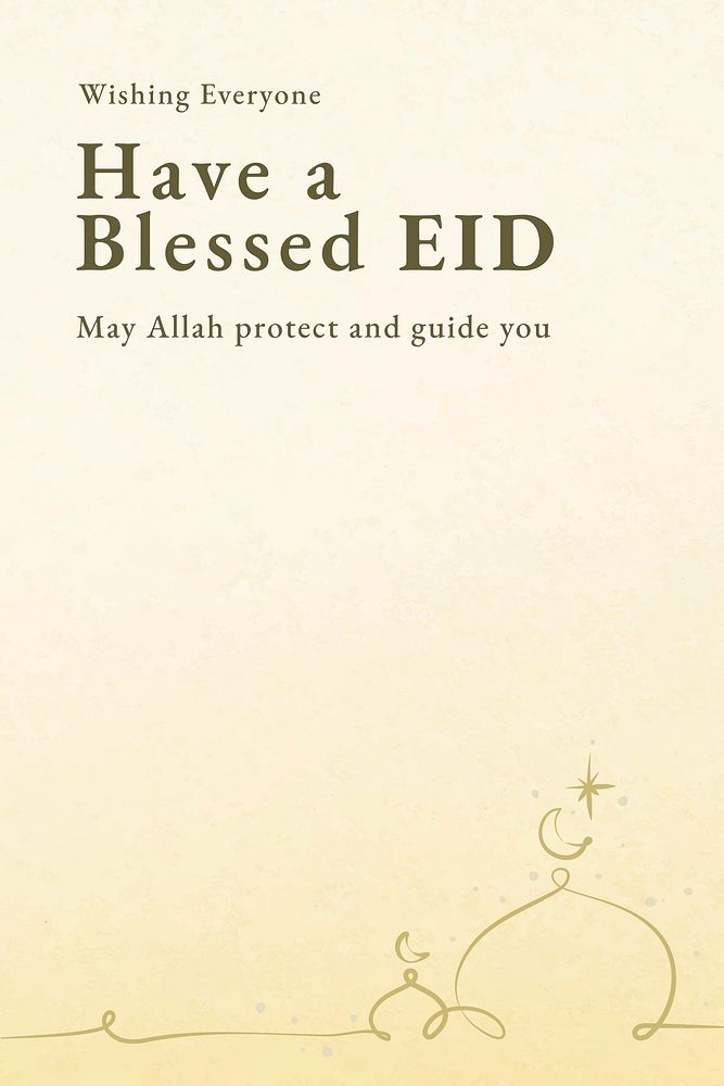 Blessed Eid template, editable Pinterest pin