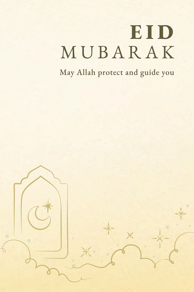 Eid Mubarak template, editable Pinterest pin