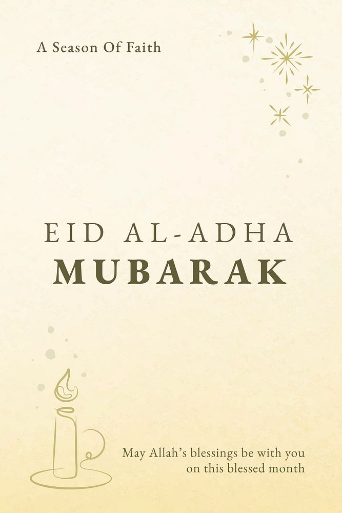 Ramadan blessing template, editable Pinterest pin