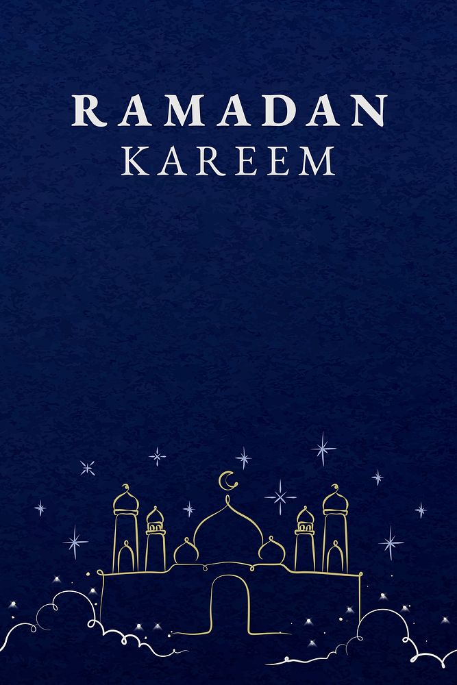 Ramadan kareem template, editable Pinterest pin