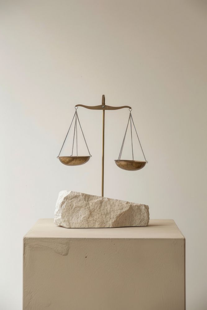 Court law scale lamp.