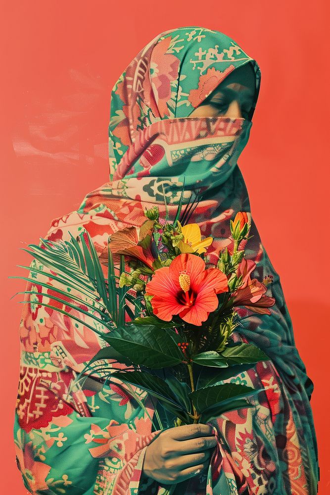 A Malaysian woman flower clothing blossom.