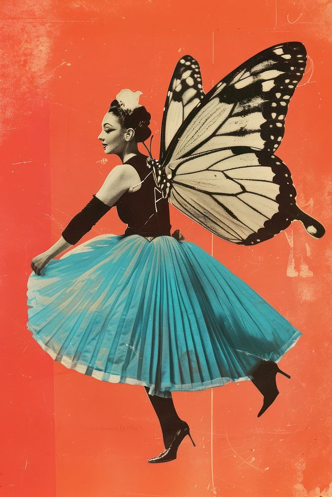 Butterfly dance woman recreation.
