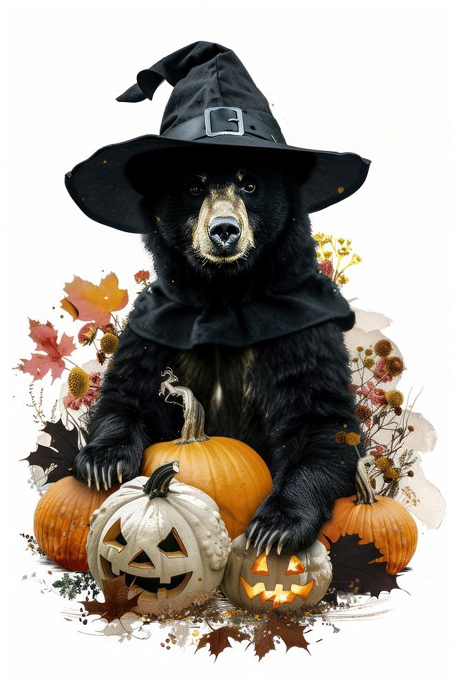 Bear pumpkin bear hat.