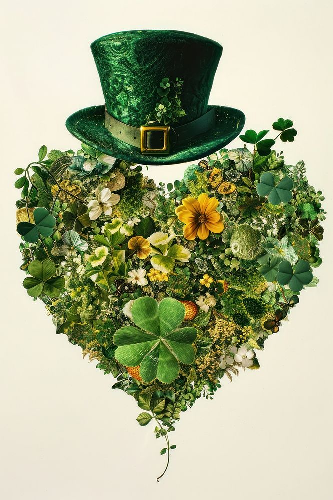 A heart green hat accessories.