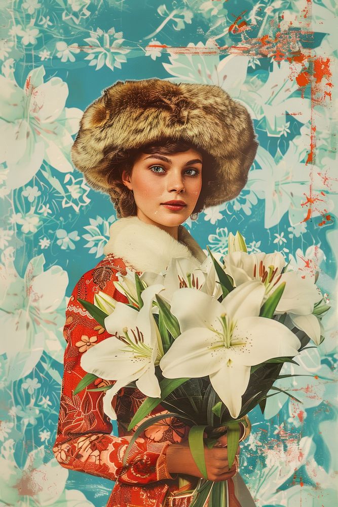 A Russian woman art hat photography.