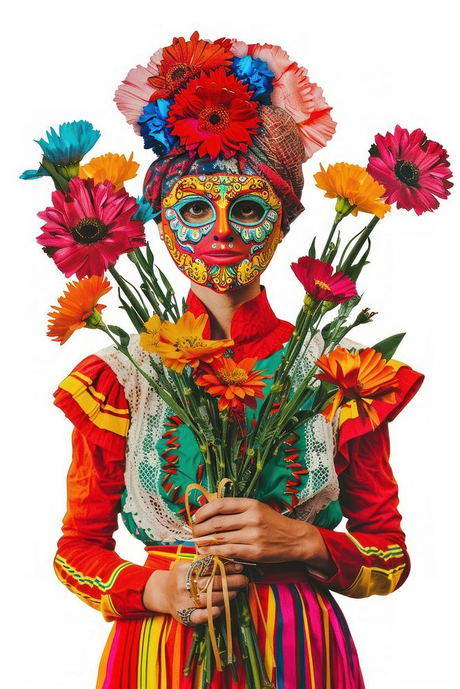 A Spanish woman art clothing carnival.