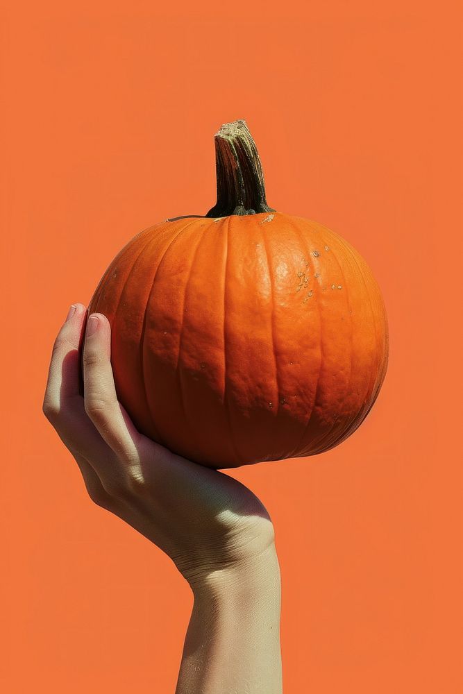 Hand pumpkin vegetable produce. | Free Photo Illustration - rawpixel