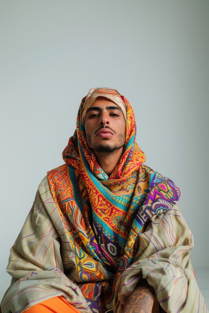 A Moroccan adult clothing apparel person.