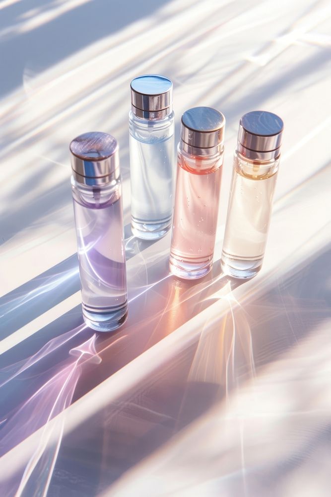 3 pastel liquid transparent perfume tubes set cosmetics lipstick bottle.