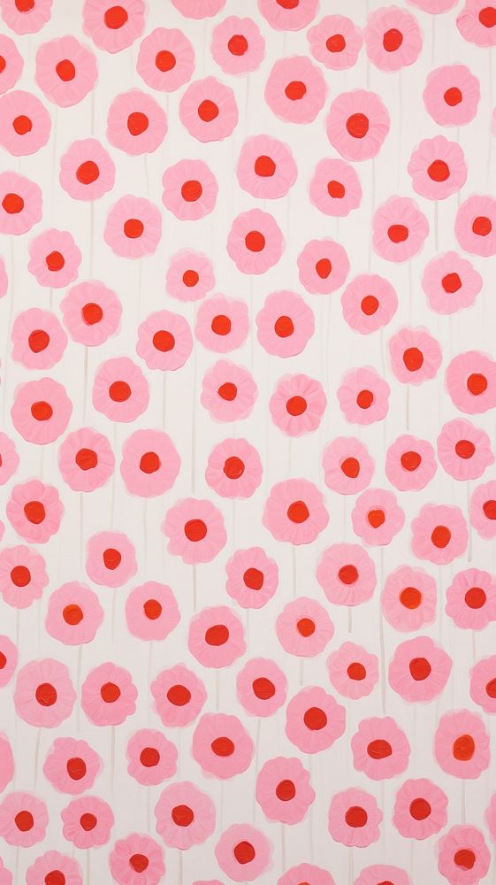 Pink flower pattern polka dot.