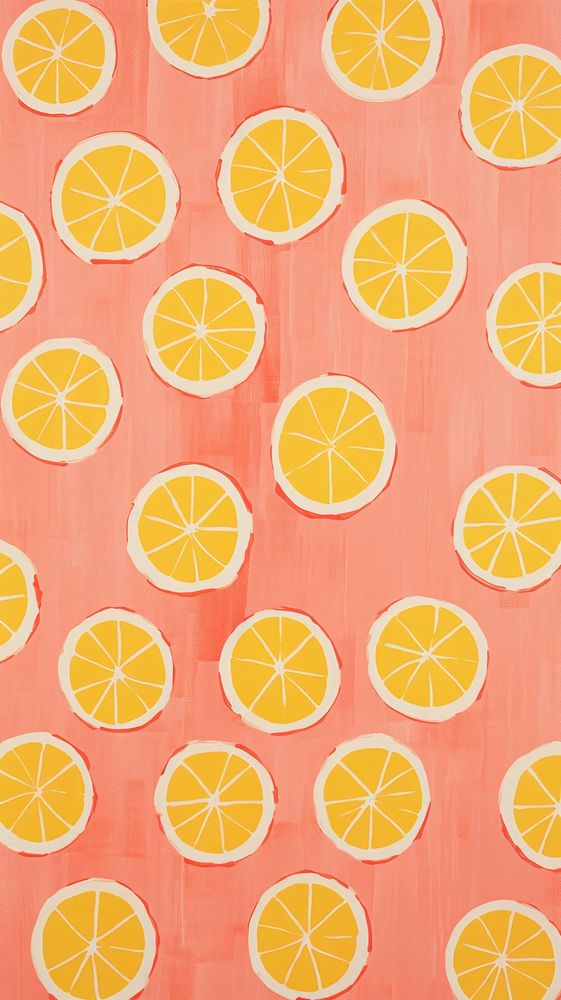 Pink lemon pattern produce orange.