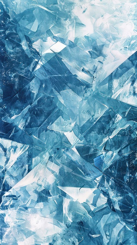 Ice pattern crystal mineral quartz.