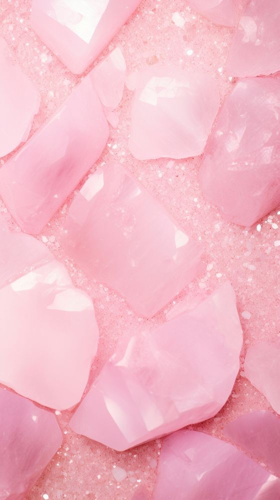 Pink glitter blossom crystal mineral.