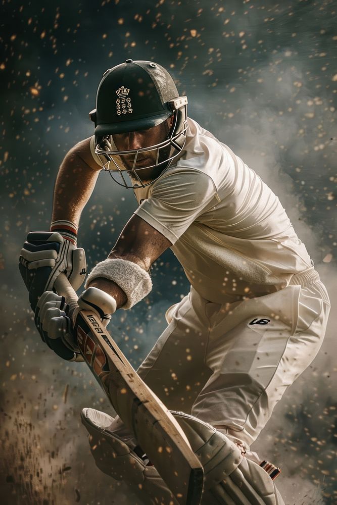 Cricket player hitting ball person sports adult.