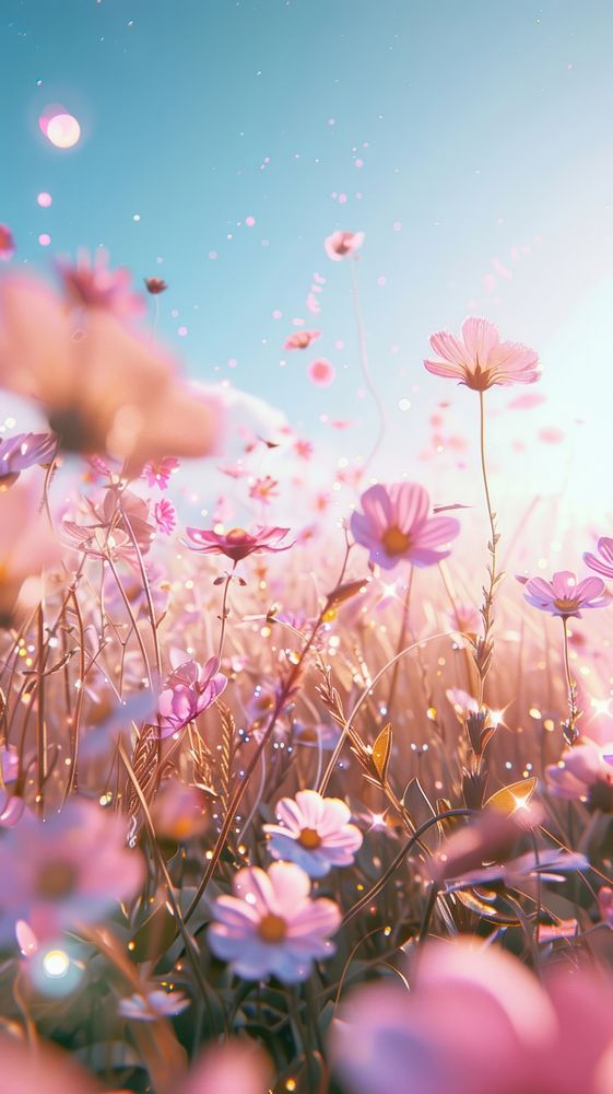 Flower meadow dreamy wallpaper asteraceae | Free Photo Illustration ...