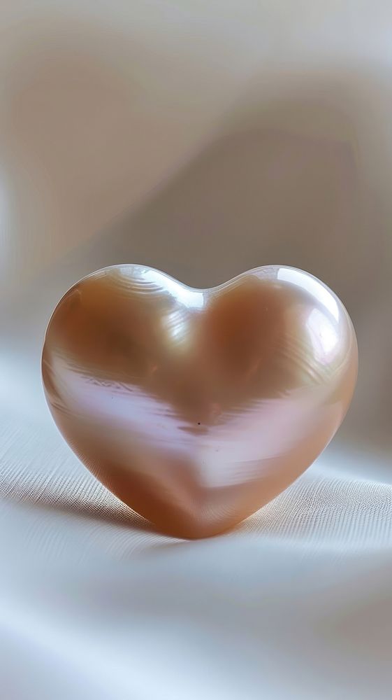 Heart shaped pearl symbol food egg.