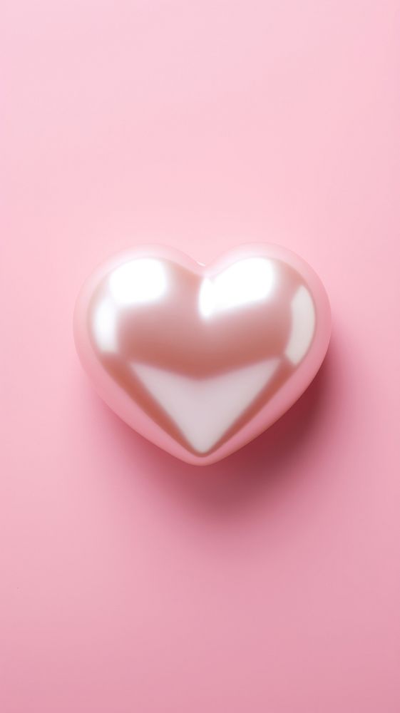 Heart shaped pearl symbol love heart symbol.