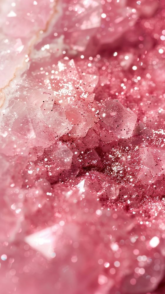 Pink glitter crystal mineral ketchup.