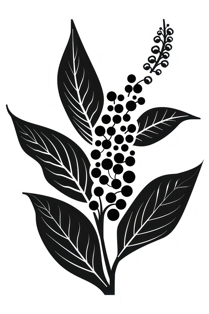 Milkweed illustrated stencil pattern.
