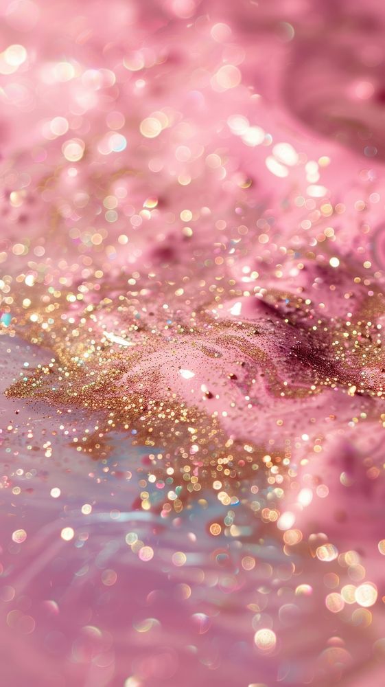 Pink ocea photo glitter.