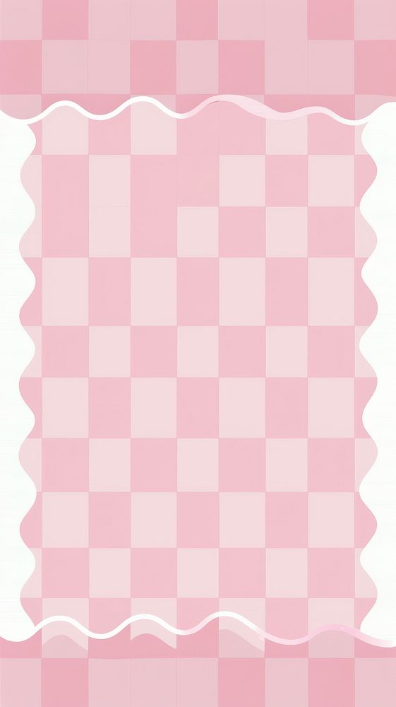 Border frame with white wavy lines chess linen paper.