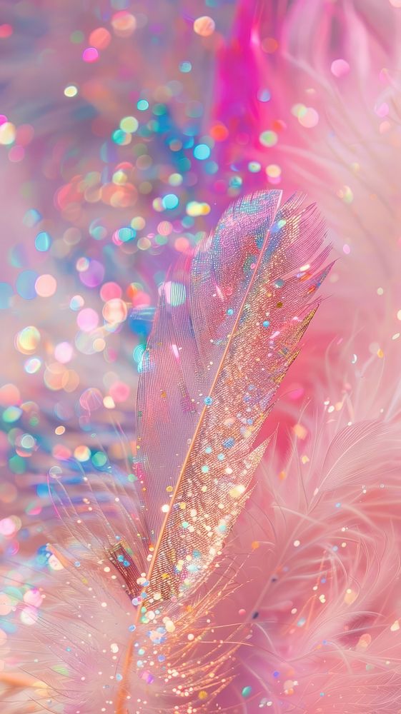 Pink feather photo accessories chandelier accessory.