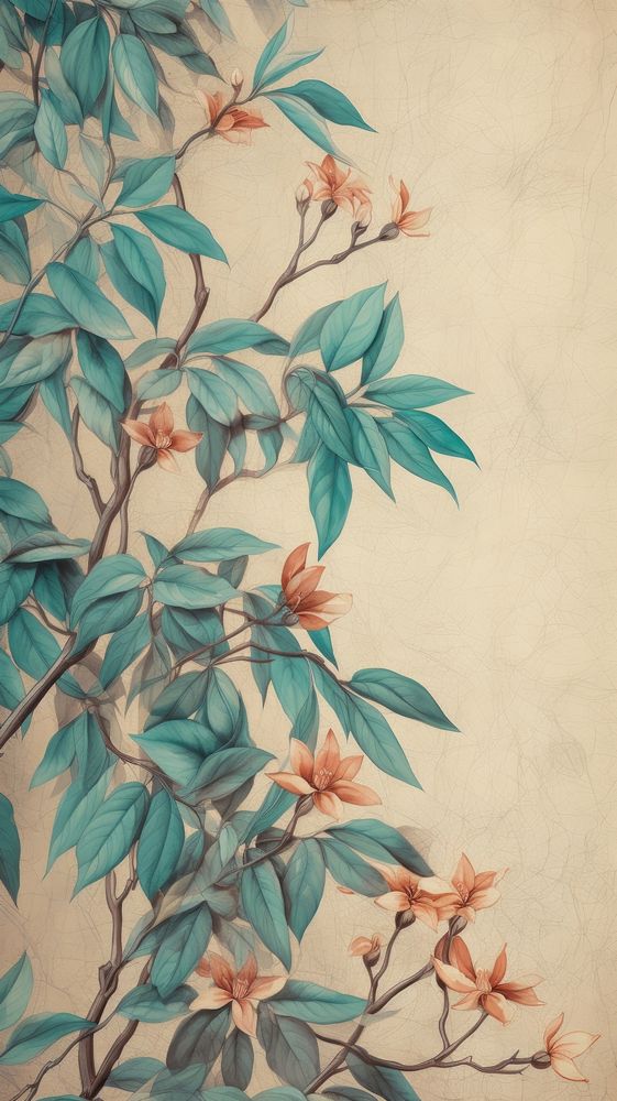 Wallpaper vine drawing sketch illustrated.