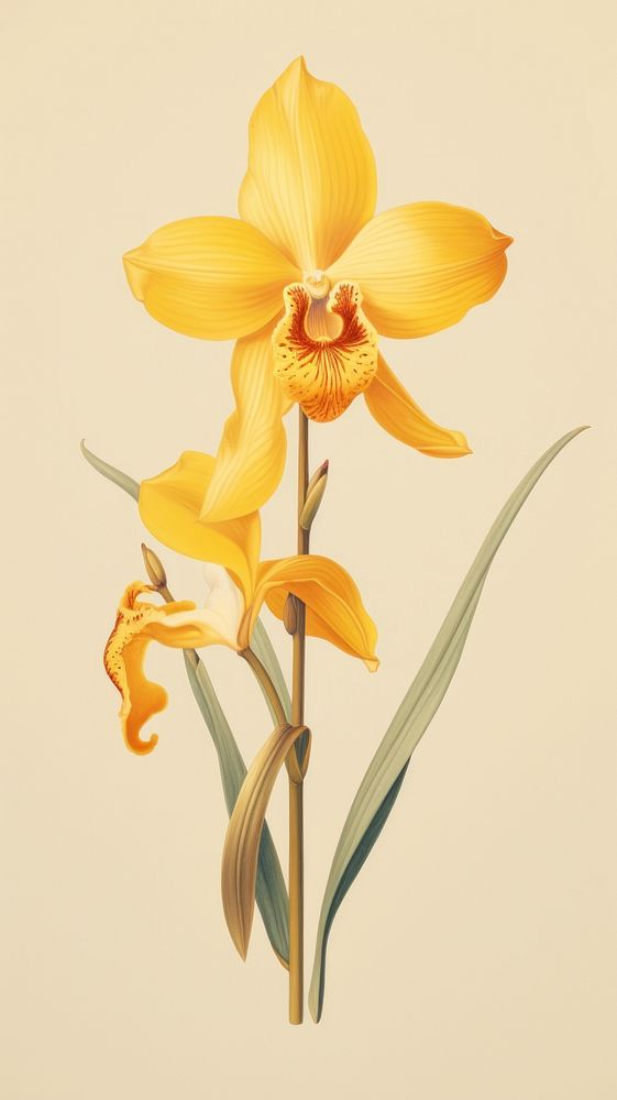 Wallpaper yellow orchid daffodil weaponry blossom.