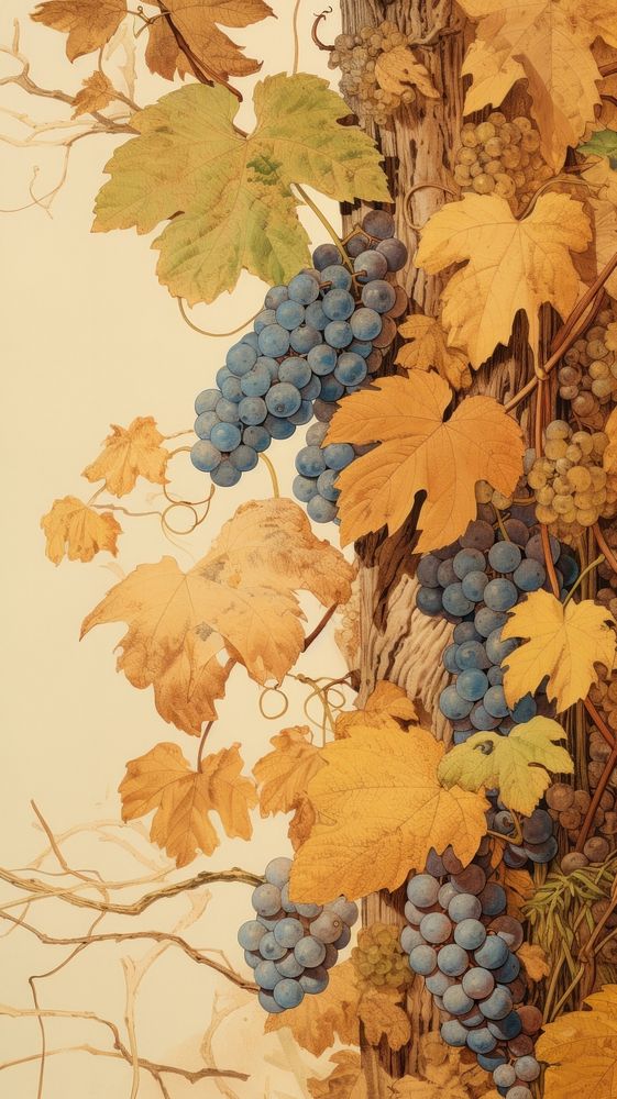 Wallpaper dry vine painting outdoors produce.